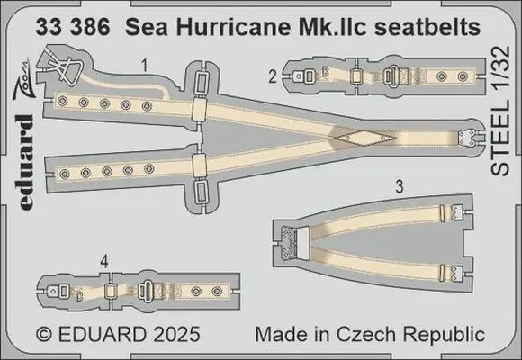 Sea Hurricane Mk. IIc Cinture di sicurezza ACCIAIO Fotoincisioni 1/32 - EDUARD 33386 Affare