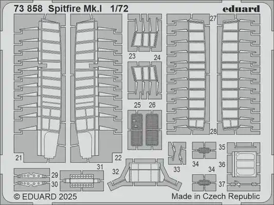 Spitfire Mk. I fotoincisioni 1/72 - EDUARD 73858 Reso Gratuito
