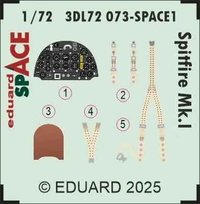 Spitfire Mk. I SPACE Decals 3D 1/72 - EDUARD 3DL72073 Bestseller
