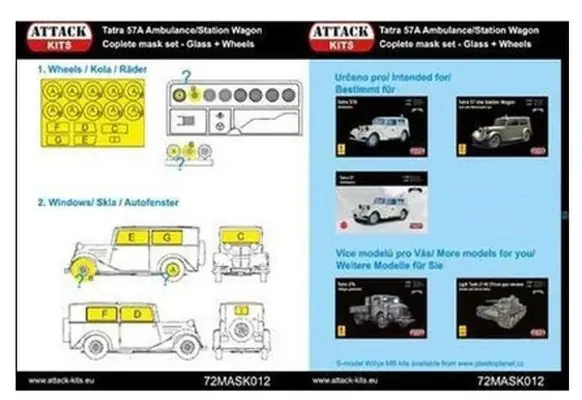 Nuovo Arrivo Tatra T27A Amulanza/Station Wagon MASK 1/72 - ATTACK ATT72MASK012