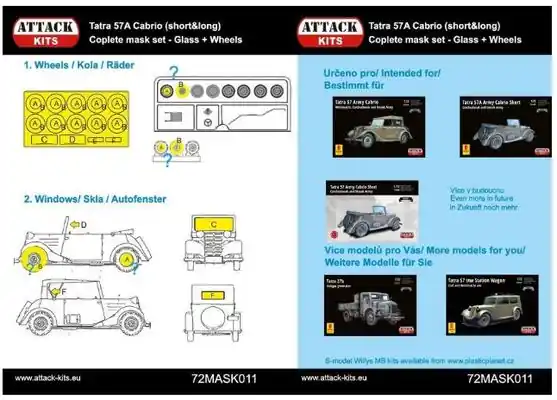 Tatra T27A MASK 1/72 - ATTACK ATTT72MASK011 Offerta Speciale