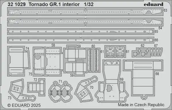 Tornado GR.1 Interno Fotoincisioni 1/32 - EDUARD 321029 Bestseller