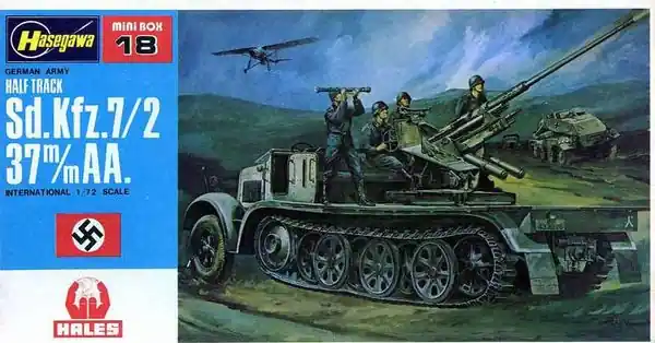 German Army Half Track Sd.Kfz.7/2 37m/m AA 1/72 - HASEGAWA MB-018 Prezzo Basso