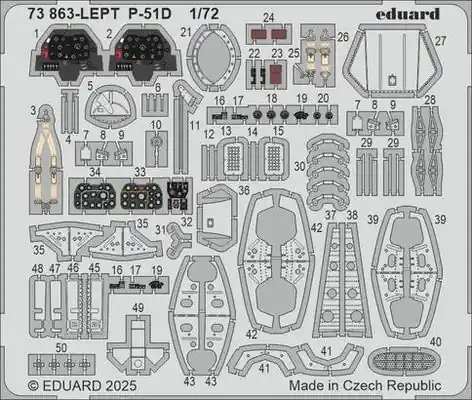 Direttamente Dal Produttore P-51D fotoincisioni 1/72 - EDUARD 73863