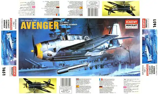 Grumman TBF-1 Avenger 1/72 - ACADEMY 1651 Offerta Lampo