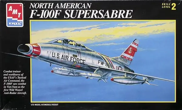 North American F-100F Super Sabre 1/72 - AMT 8892 Reso Gratuito