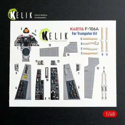 F-106A Delta Dart Decalcomanie 3D 1/48 - KELIK K48116 Affare