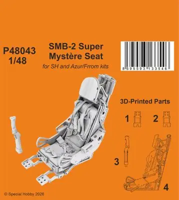 Reso Gratuito SMB-2 Super Mystere Sedile 1/48 - CMK P48043