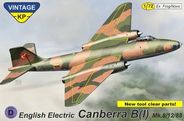 English Electric Canberra B(I) Mk.8/12/88 - 1/72 - KOVOZAVODY PROSTEJOV KPV7203 Professionale