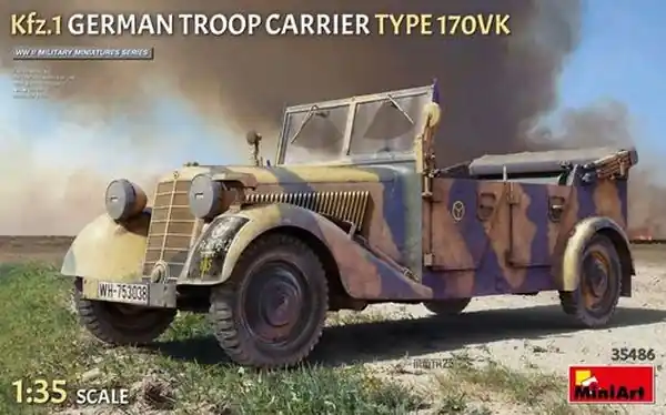 Pagamento Sicuro Kfz.1 Veicolo trasporto truppe tedesco tipo 170VK 1/35 - MINIART 35486