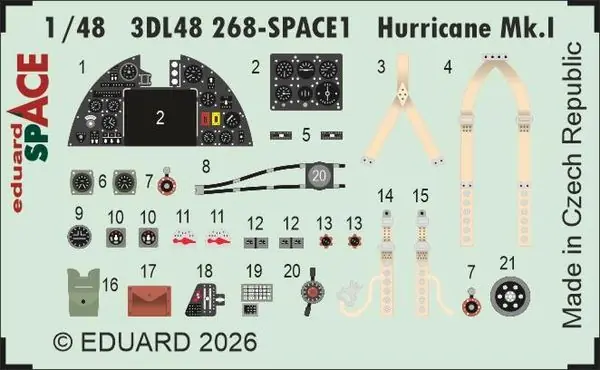 Occasione Hurricane Mk. I SPACE Decals 3D 1/48 - EDUARD 3DL48268