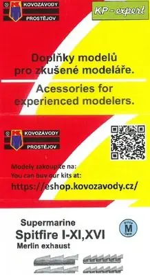 Reso Gratuito Supermarine Spitfire I-XI-XVI Scarico Merlin 1/72 - KOVOZAVODY PROSTEJOV KPEX079