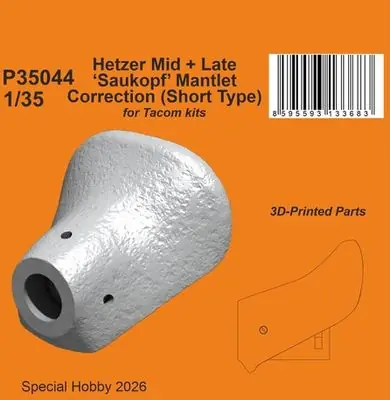 Hetzer - Mid and Late Saukopf Correzione del mantello - 1/35 - CMK P35044 Offerta Speciale