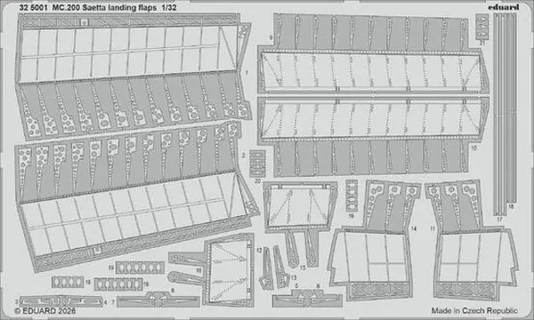 Promozione Esclusiva MC.200 Saetta Alette di atterraggio fotoincisioni 1/32 - EDUARD 325001
