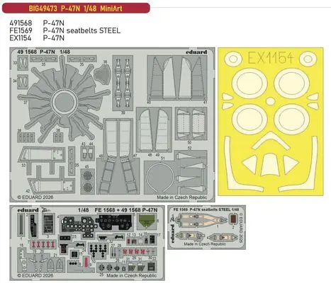 P-47N set fotoincisioni 1/48 - EDUARD BIG49473 Solo Oggi