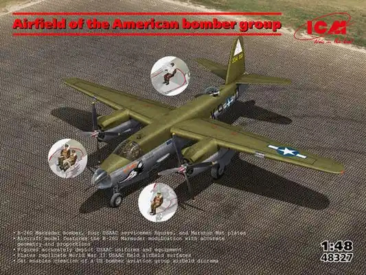 Aeroporto del Gruppo Bombardieri Americano 1/48 - ICM 48327 Super Prezzo
