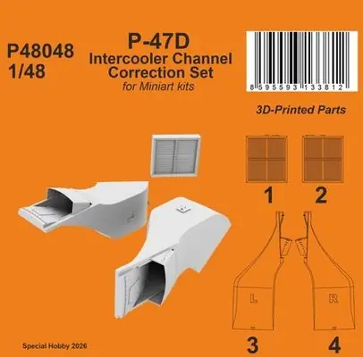 P-47D Correzione canale intercooler 1/48 - CMK P48048 Direttamente Dal Produttore