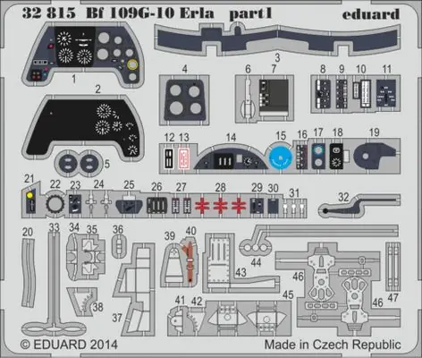 Professionale Messerschmitt Bf 109G-10 Erla fotoincisioni 1/32 - EDUARD 32815