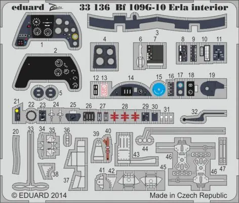 Di Tendenza Messerschmitt Bf 109G-10 Erla Interni fotoincisioni 1/32 per ICM - EDUARD 33136