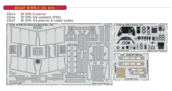 Messerschmitt Bf-109 G-5 detail set 1/24 - EDUARD BIG2407 Prezzo Basso