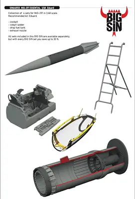 MiG-21F ESSENZIALE set Dettagli 1/48 - EDUARD SIN648153 Offerta Del Giorno