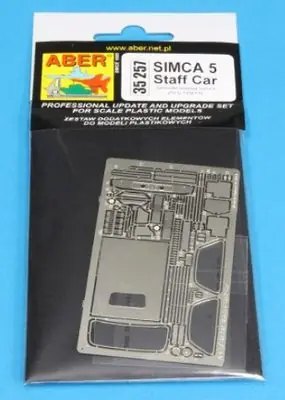 Simca 5 Staff Car Fotoincisioni 1/35 - ABER 35257 Promozione