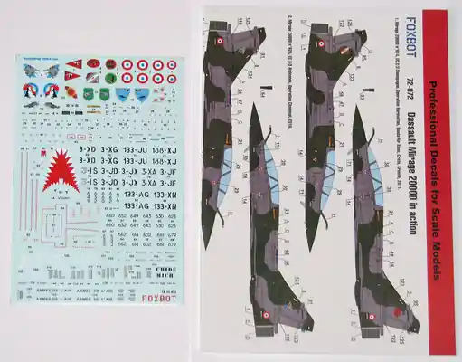 Occasione Imperdibile Dassault Mirage 2000D Decals e Stencil 1/72 - FOXBOT 72072