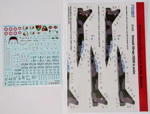 Dassault Mirage 2000N Decals e Stencil 1/72 - FOXBOT 72073 Più Venduto