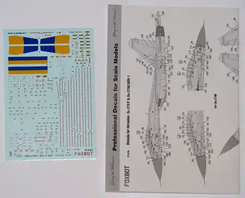 Quantità Limitata Su-27S/P e Su-27UB/UBM-1 Decals e Stencil 1/72 - FOXBOT 72075