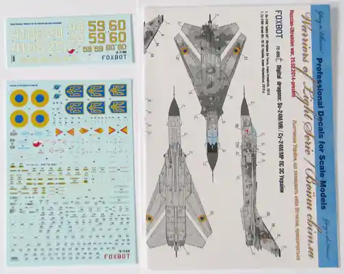 Sukhoi Su-24M/MR Decals e Stencil 1/72 - FOXBOT 72080T Popolare