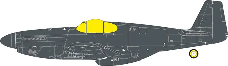 Solo Oggi North American P-51 B Malcolm Hood Canopy - TFace MASK 1/32 - EDUARD JX352