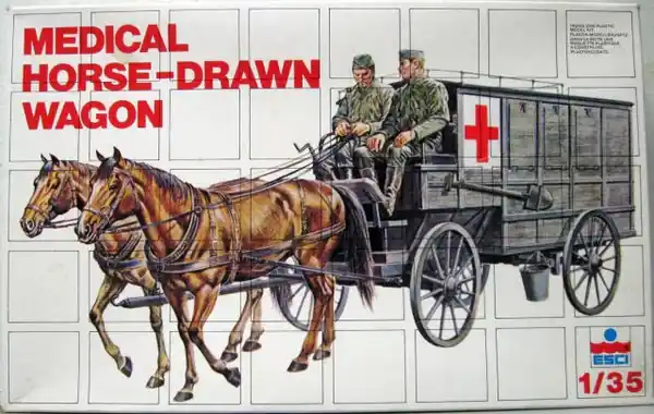 Carro medico trainato da cavalli 1/35 - ESCI 5014 Solo Oggi