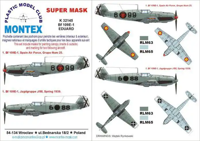 Prezzo Di Fabbrica Messerschmitt Bf 109 Bf 109E-1 (SPAIN)