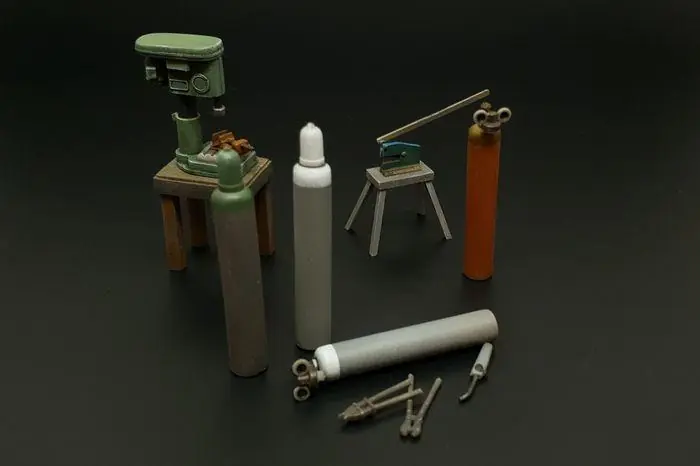 Ultime Pezzi Bench drill-lever shears-oxy acetylene bottles