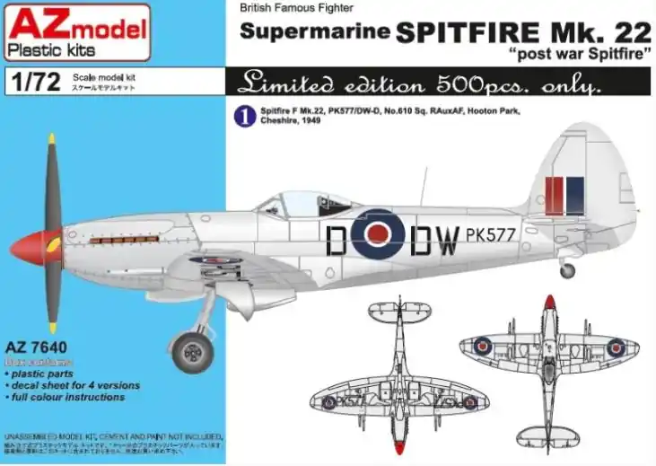 AZ MODEL AZ7640 Spitfire Mk.22 Offerta