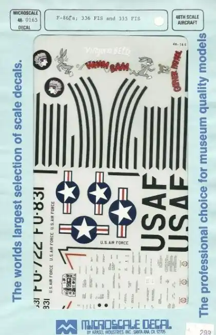 Super Prezzo F-86Es; 336 FIS and 335 FIS Microscale 48-0165