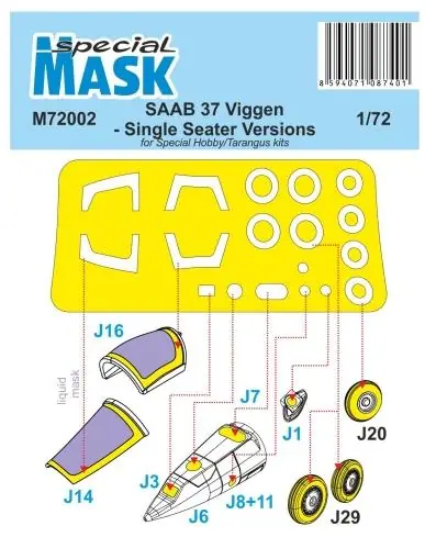 Scelto Dai Clienti Mask for SAAB 37 Viggen Single Seater