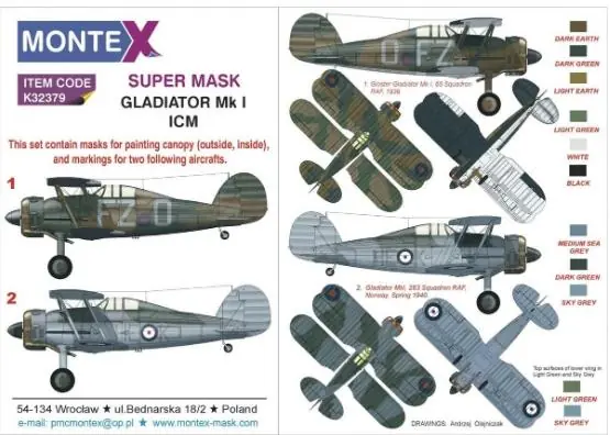 Economico GLOSTER Gladiator Mk I ICM