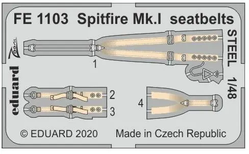 Spitfire Mk.I seatbelts STEEL Di Tendenza