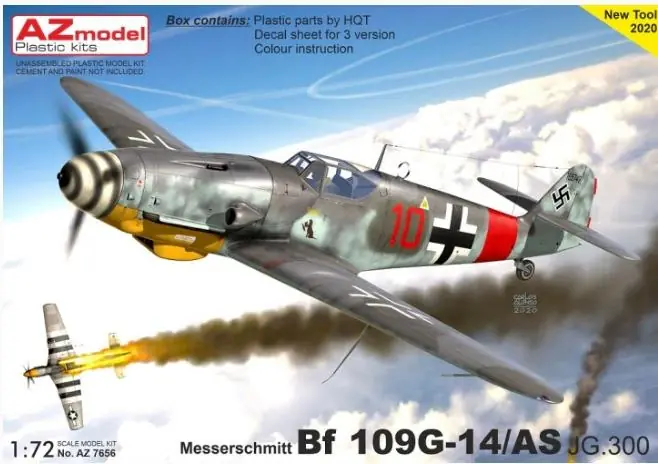AZ MODEL AZ7656 Messerschmitt Me 109G-14/AS Subito Disponibile