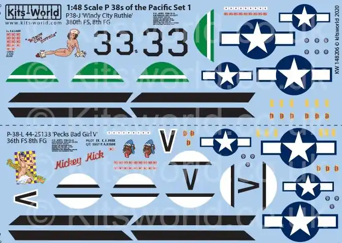 Lockheed P-38L Lightning’s of the Pacific (Late War) Set 1 Sconto